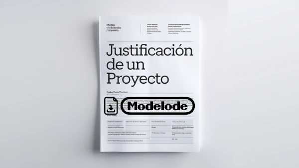 Modelo de justificación de un proyecto en Word