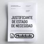 Modelo de justificante de estado de necesidad en Word [Perú]