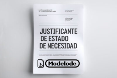 Modelo de justificante de estado de necesidad en Word