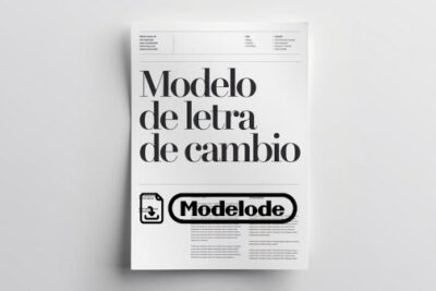 Modelo de letra de cambio en Word