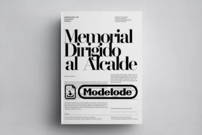 Modelo de memorial dirigido al alcalde en Word