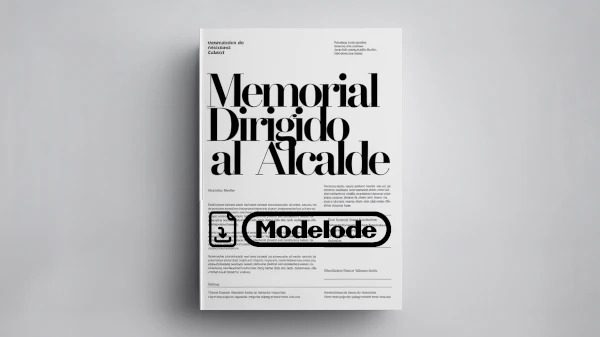 Modelo de memorial dirigido al alcalde en Word