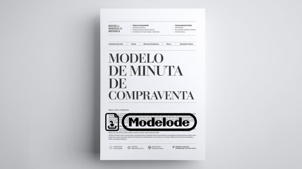 Modelo de minuta de compraventa en Word