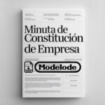 Modelo de minuta de constitución de empresa en Word [Perú]