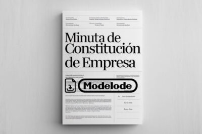 Modelo de minuta de constitución de empresa en Word