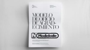 Modelo de oficio de agradecimiento en Word