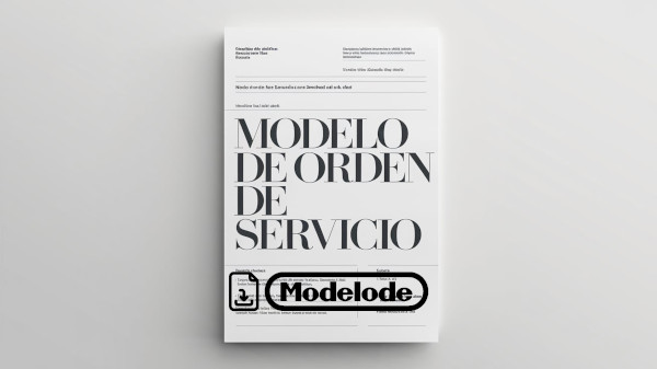 Modelo de orden de servicio en Word