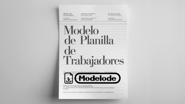 Modelo de planilla de trabajadores en Word