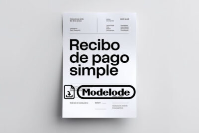 Modelo de recibo de pago simple en Word