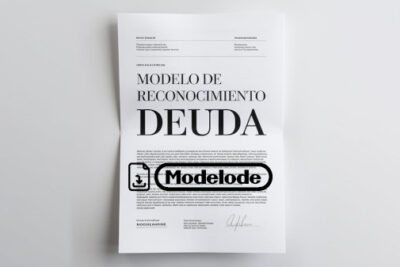 Modelo de reconocimiento de deuda en Word