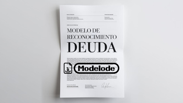 Modelo de reconocimiento de deuda en Word