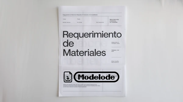 Modelo de requerimiento de materiales en Word