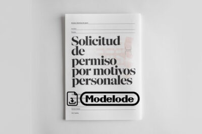 Modelo de solicitud de permiso por motivos personales en Word