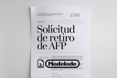 Modelo de solicitud de retiro de AFP en Word