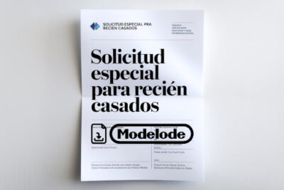 Modelo de solicitud especial para recién casados en Word