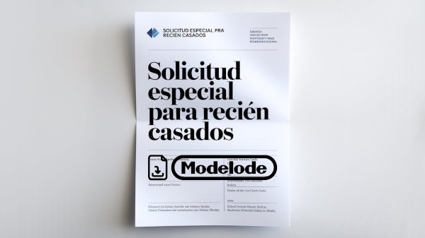 Modelo de solicitud especial para recién casados en Word