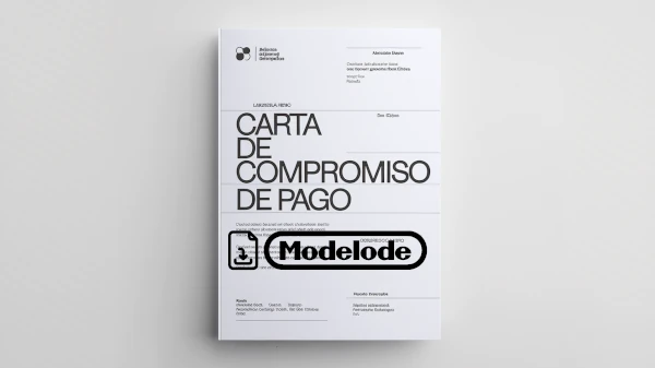 Modelo de carta de compromiso de pago en Word