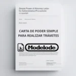 Modelo de carta poder simple para realizar trámites en Word [Perú]