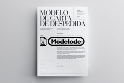 Modelo de carta de despedida en Word