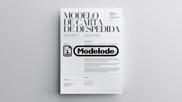 Modelo de carta de despedida en Word