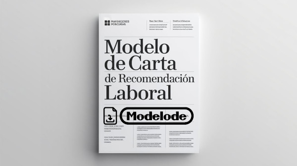 Modelo de carta de recomendación laboral en Word