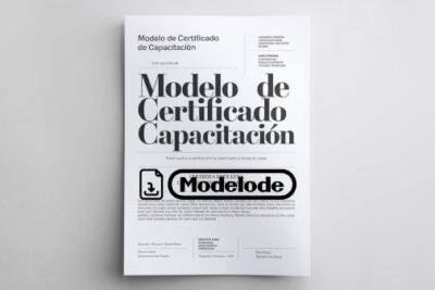 Modelo de certificado de capacitación en Word