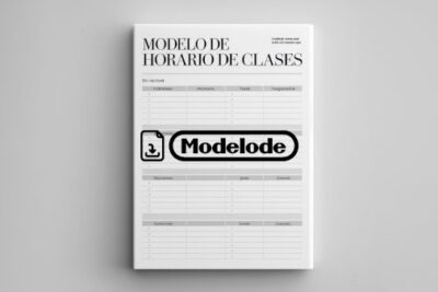 Modelo de horario de clases en Word