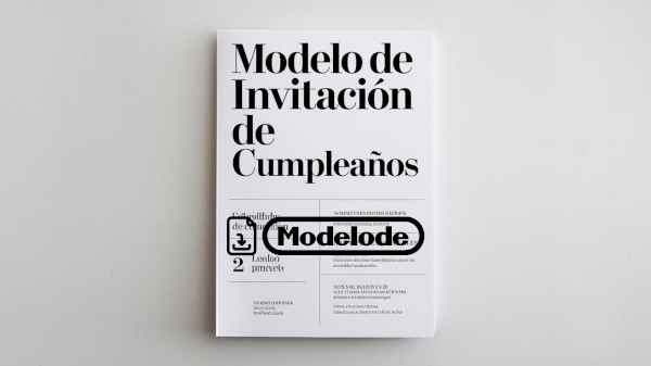 Modelo de invitación de cumpleaños en Word