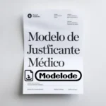 Modelo de justificante médico en Word [Perú]