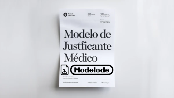 Modelo de justificante médico en Word