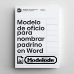 Modelo de oficio para nombrar padrino en Word [Perú]