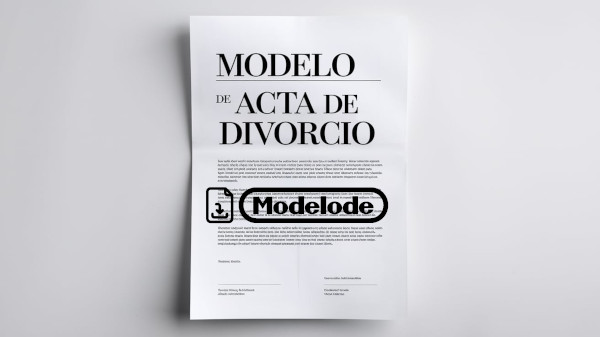 Modelo de acta de divorcio en Word