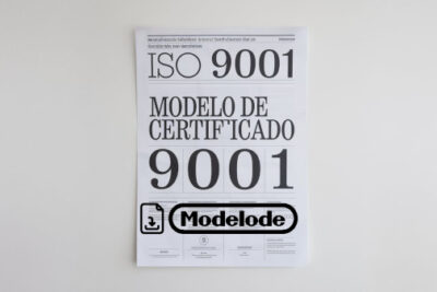 Modelo de certificado ISO 9001 en Word