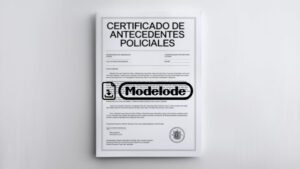 Modelo de certificado de antecedentes policiales en Word