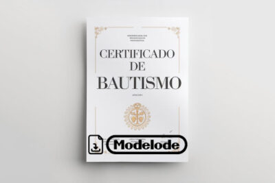 Modelo de certificado de bautismo en Word