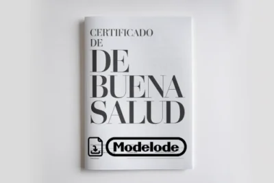 Modelo de certificado de buena salud en Word