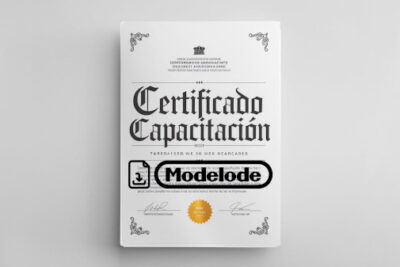 Modelo de certificado de capacitación en Word