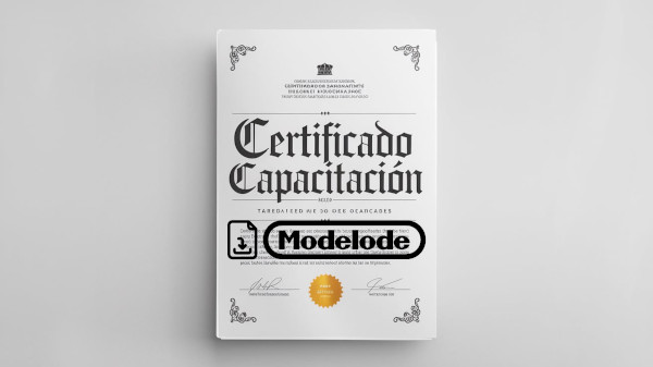 Modelo de certificado de capacitación en Word