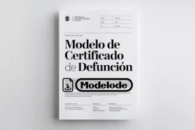 Modelo de certificado de defunción en Word