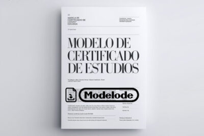 Modelo de certificado de estudios en Word