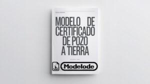 Modelo de certificado de pozo a tierra en Word