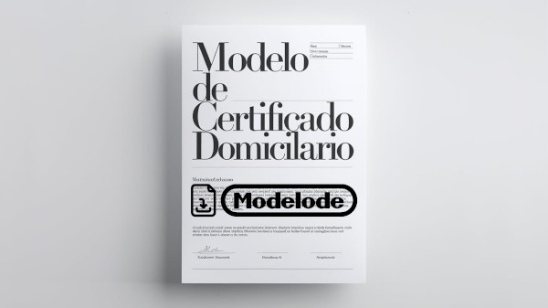 Modelo de certificado domiciliario en Word