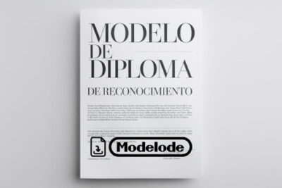 Modelo de diploma de reconocimiento en Word