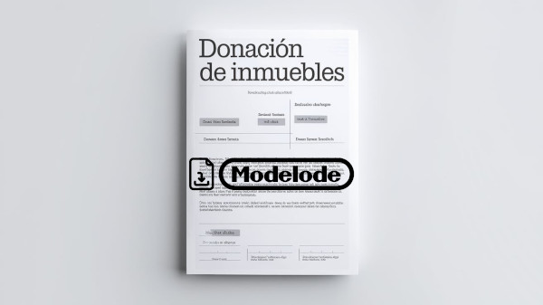 Modelo de donación de inmuebles en Word