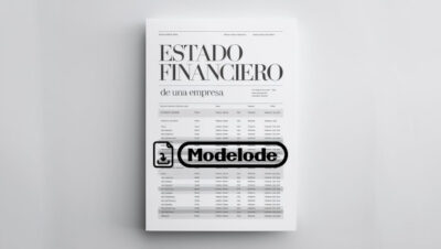 Modelo de estado financiero de una empresa en Word