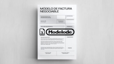 Modelo de factura negociable en Word