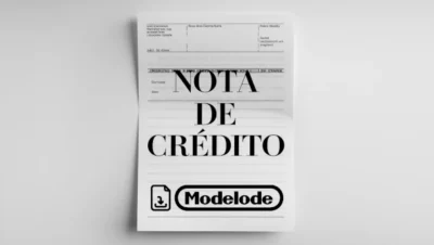 Modelo de nota de crédito en Word