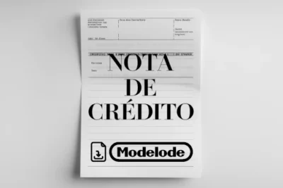 Modelo de nota de crédito en Word