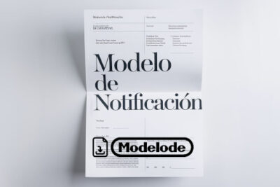 Modelo de notificación en Word