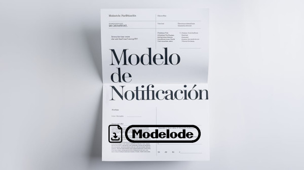 Modelo de notificación en Word